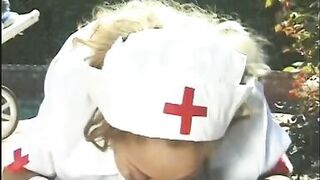 Nurse revives guy's tool with her mouth and pussy