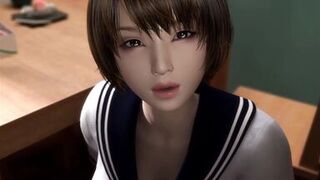 Morning blowjob and boobjob by two asian horny hot girls [Sexual Circumstances] / 3D Hentai game