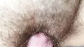 POV of fucking my wifes beautiful hairy pussy then taking her from behind till I pop! - 2 image