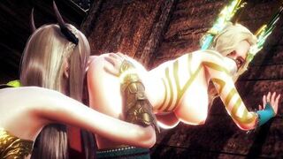 ELF WARRIOR LICKED PUSSY OF THE QUEEN FOREST | 3D Hentai