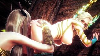 ELF WARRIOR LICKED PUSSY OF THE QUEEN FOREST | 3D Hentai