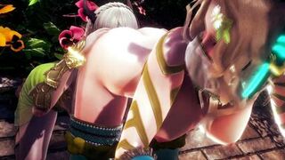 ELF WARRIOR LICKED PUSSY OF THE QUEEN FOREST | 3D Hentai