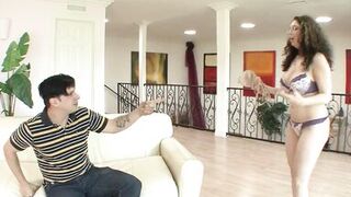 Busty mature brunette seduces inexperienceder dude to fuck her