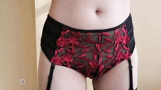 Slut wife shows tits and pussy