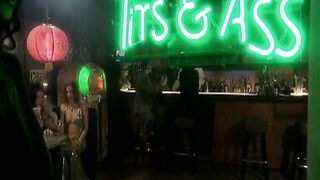 Lesbian bar maids masturbate in threesome