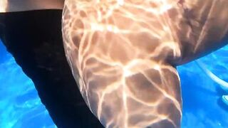 Sexy Joy takes a Creampie in the Pool