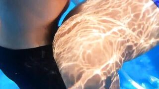 Sexy Joy takes a Creampie in the Pool