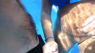 Sexy Joy takes a Creampie in the Pool