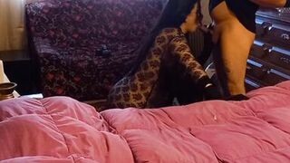 I Fill her Mouth and Tits with Cum