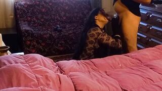 I Fill her Mouth and Tits with Cum