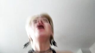 My mature busty slut wife sucks my dick & jumps on my cock!