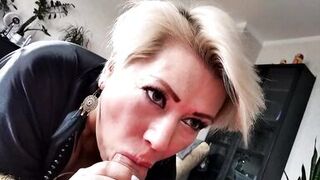 My mature busty slut wife sucks my dick & jumps on my cock!