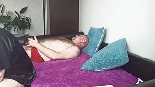 My mature busty slut wife sucks my dick & jumps on my cock!