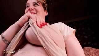 Blonde in a Wet T-shirt Playing with her Breasts