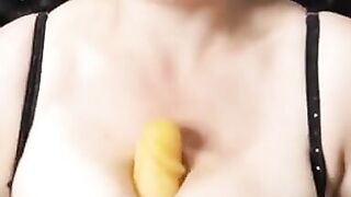 Fucked Big Boobs with Dildo