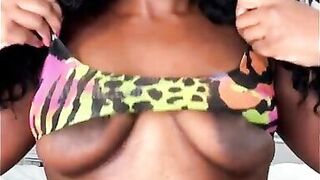 Big Titty Ebony MILF Chy Latte Slo Mo Titty Drop Loop - 6 image