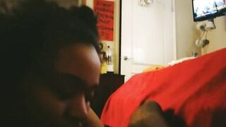 BBW Mixed Ebony Girl Giving Head