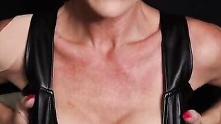 Kiki Deez Cums 4x and Teases you in Leather Top and no Panties