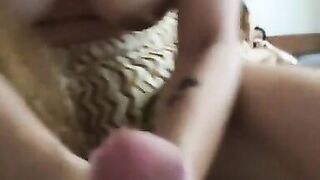 She Loves to make me Cum with her Hand, Asian MILF and Big Italian Cock