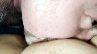 My Finger is in her Anus, my Dick is in her Throat! Hot POV Fucksession from Mature Russian Couple!