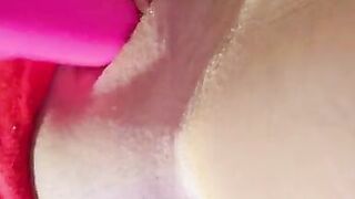 Playing with self before Work, Shaved Pussy