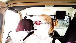 BBW Smoking Topless in Secret with Big Tits out