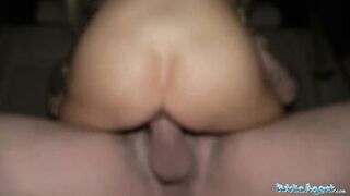 Public Agent Florane Russell Fucked in Car and Cum on her Tits