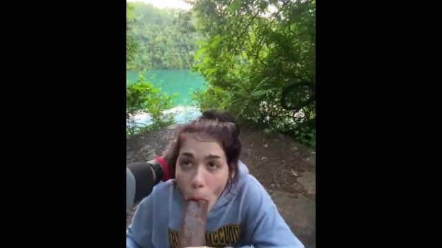 Public pov outdoor bj unfathomable face hole with massive facial load bbc preview